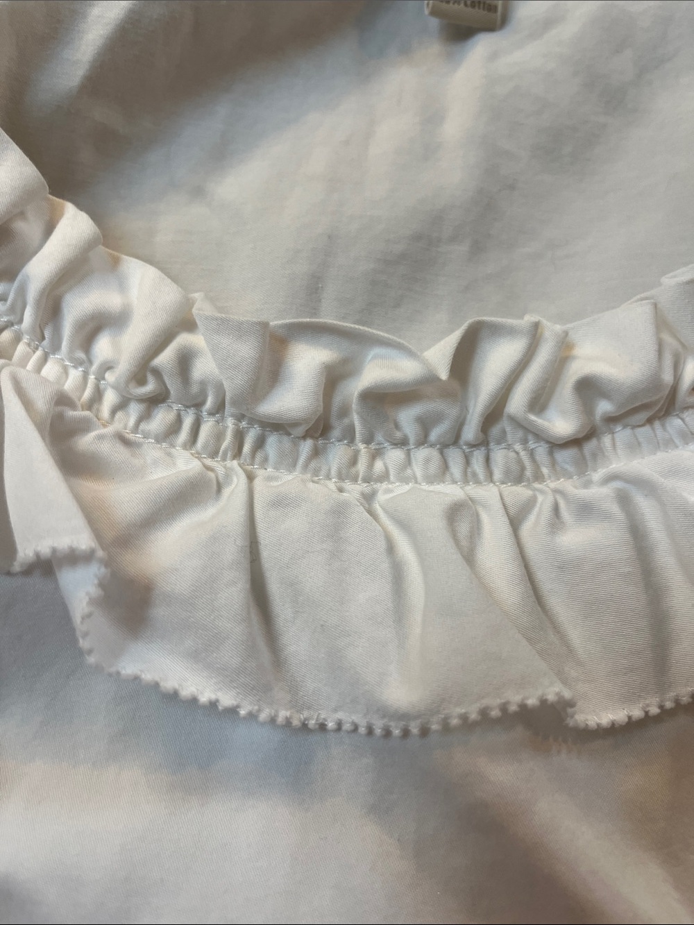 J.Crew Adorable Ruffled Collar 💯% Unlined Cotton White Tank sz6 - Picture 5 of 12